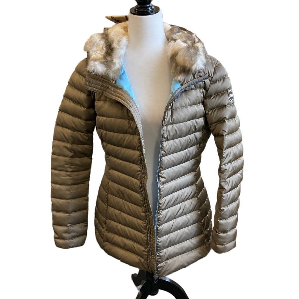 COLMAR Winter Puffer Jacket With Real Fur Hood US M
